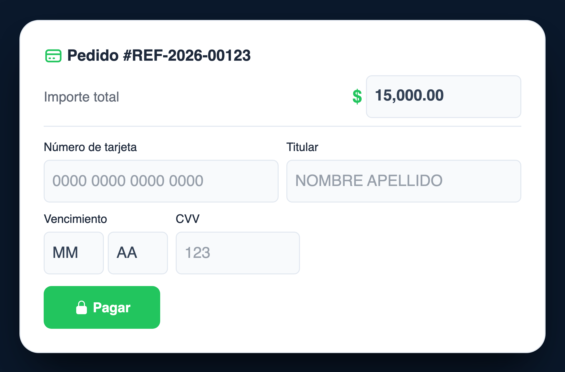 Sin tarjeta sin productos
